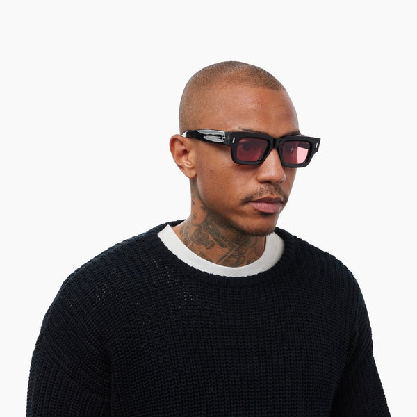 Ares / Black Acetate & Rose Lens - Shade Files
